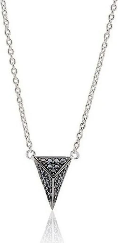 Collier Argent 925 et Zircons Noirs Pecetto Piccolo Sif Jakobs Brillant