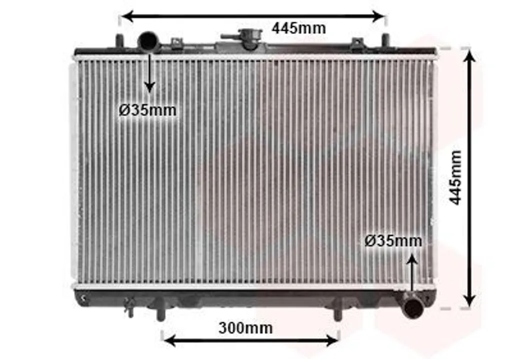 Radiateur de refroidissement renforcé VAN WEZEL 32002188 PAJERO II
