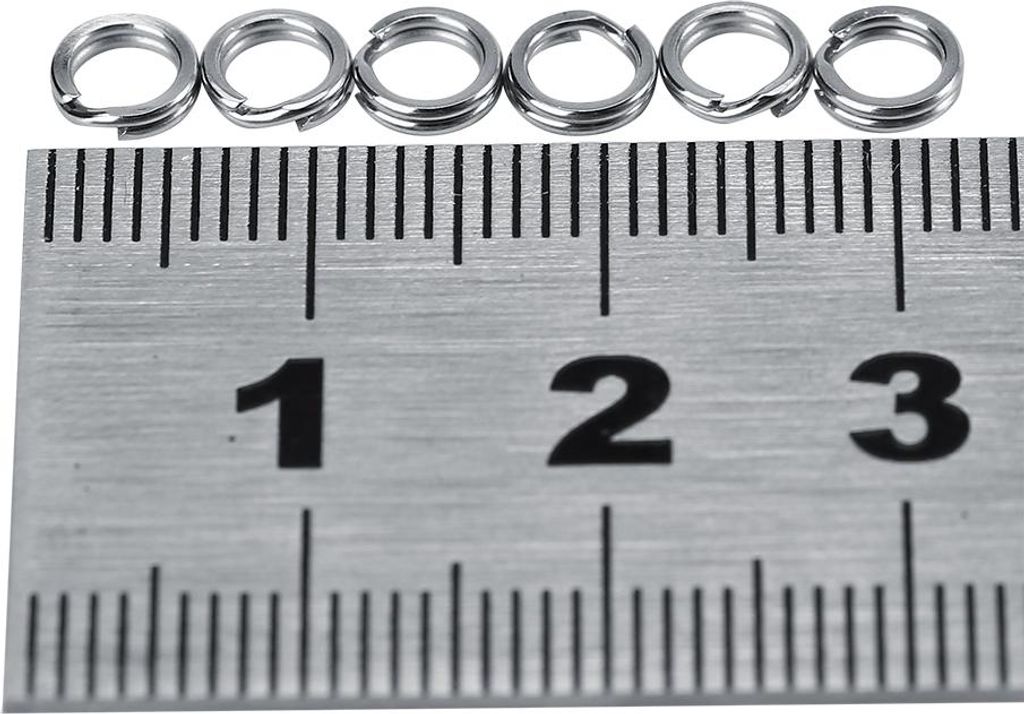 100 -teiliges Fischen aus Edelstahl -Schnappring -Köder -Tackle -Anschluss (5#)