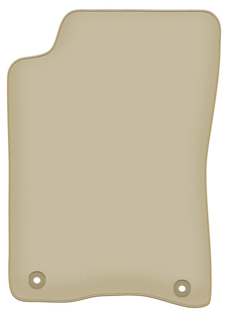 Fahrerfußmatte Velours PREMIUM beige passend für Audi 80 B3 (1986-1991, Limousine) – mit Befestigungen – passgenau
