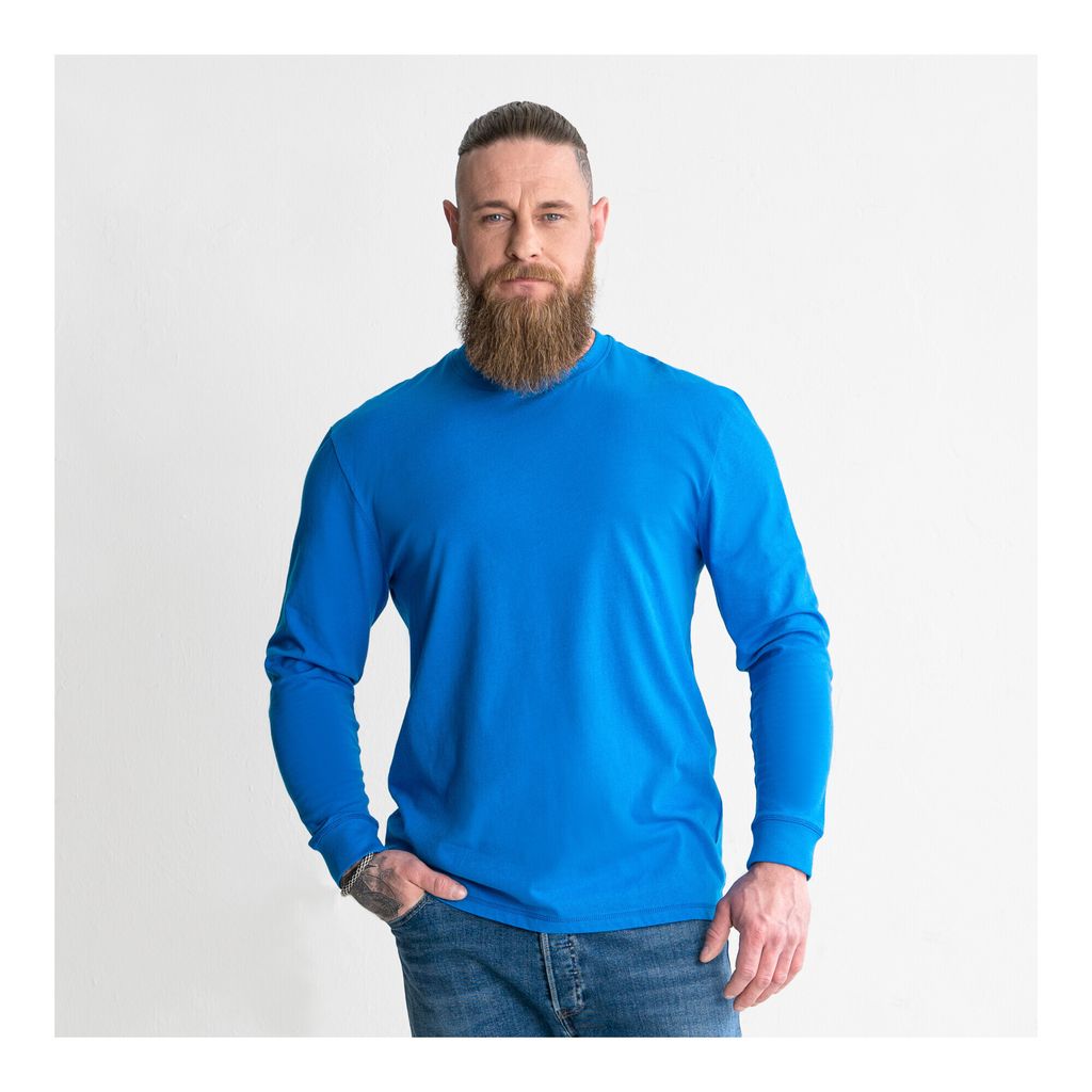STIER Longsleeve Logo Capsule organic Baumwolle M Indigo Blue