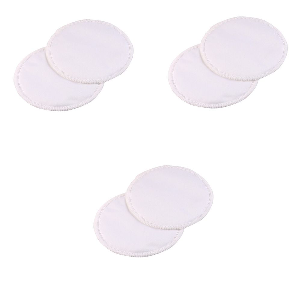 INF 6 Packungen Bambus 3 Schichten waschbare wiederverwendbare Stilleinlagen Weiß