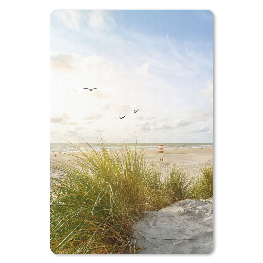 MuchoWow Mauspad Mousepad Strand - Meer - Vögel 40x60 cm - Mousepads - Maus Mat - Pad - Mausunterlage - Schreibtisch Accesoire