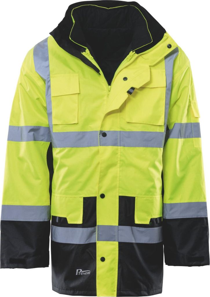 Asatex Prevent Warnschutzparka 5 in 1 3160 Gr. 3XL gelb