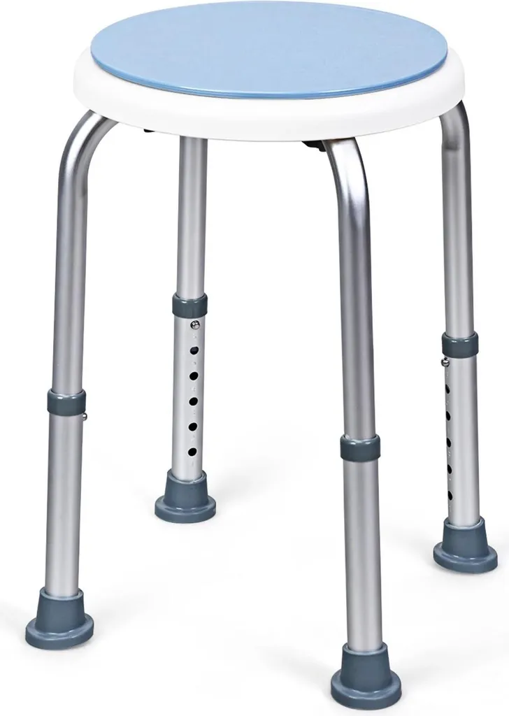 Tabouret de douche pour senior et PMR, assise tournante et sécurisée