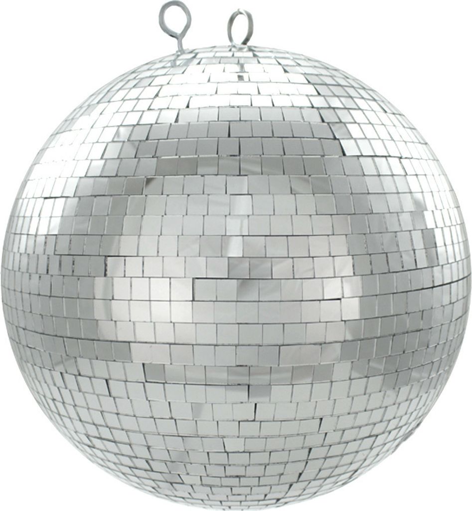 Spiegelkugel 30cm - Safety - Discokugel - Echtglas - 10x10mm Spiegel - silber