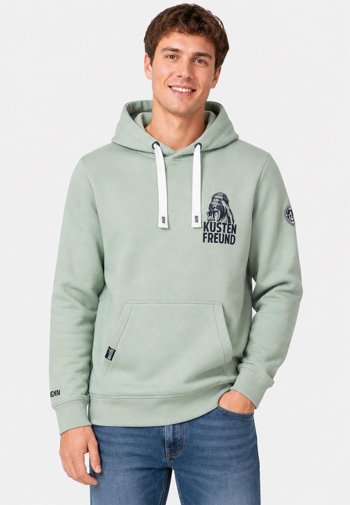 EIGHT 2 NINE Hoodie Küstenmotiv Stickerei Kapuze Produktbild 