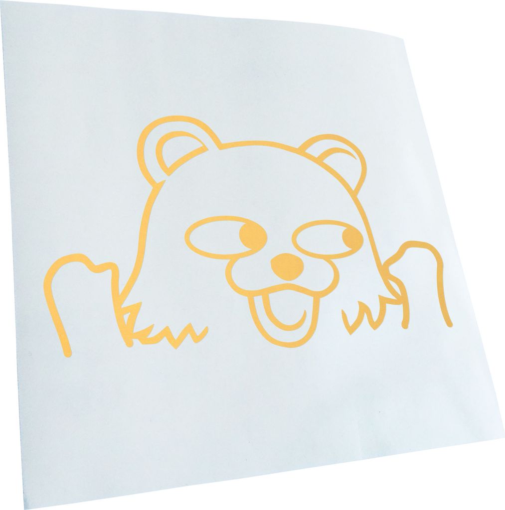 Kiwistar - Autoaufkleber - Pedobär Kuma - Creme - 40x20cm - Aufkleber für Auto, Laptop, Fahrrad, LKW, Motorrad mehrfarbig JDM Decal Racing