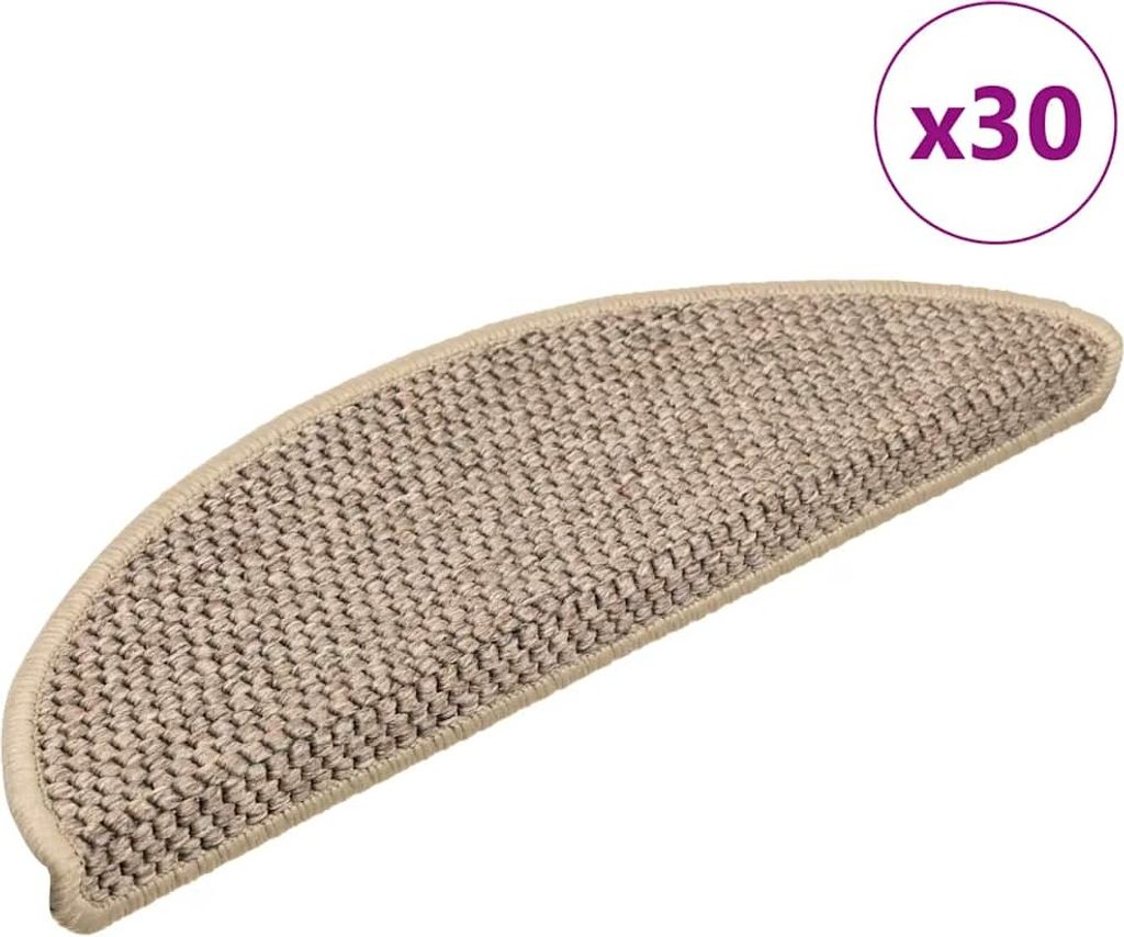 "2026 Promotion" Stufenmatten Selbstklebend Sisal-Optik 30 Stk. - Hohe Qualität - 56x17x3 cm - Stufenmatten CC19902