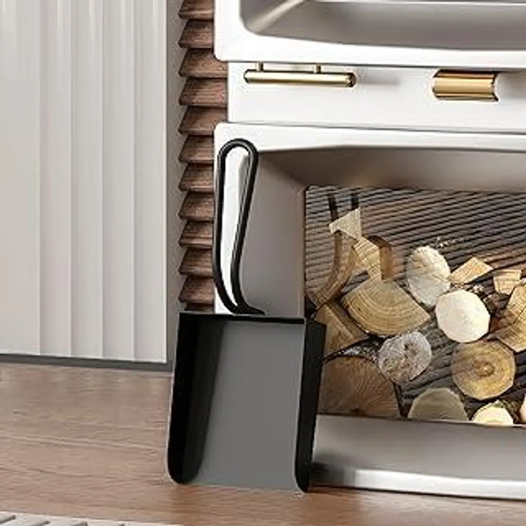 Accessorio Elegante per Camino Kingson - Paletta Nera 25x10 cm