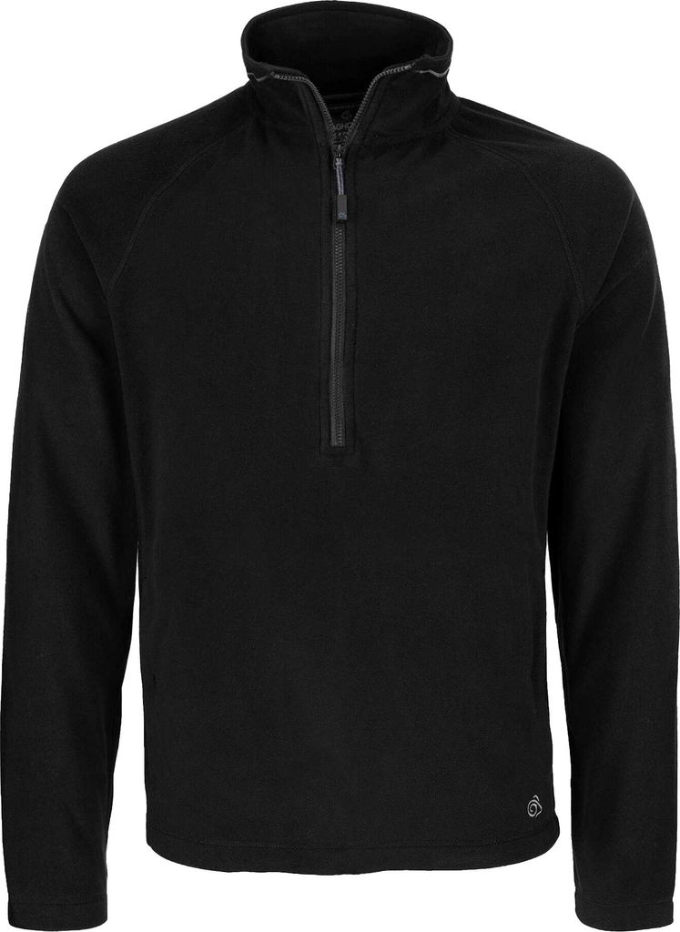 Craghoppers - "Expert Corey 200" Fleece-Oberteil für Herren, mit halbem Reißverschluss BC7168 (XS) (Schwarz)