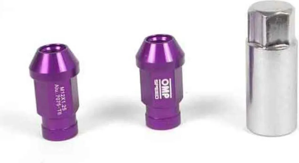 Set di dadi OMP 7075 40 mm M14 x 1,50 20 pezzi Viola