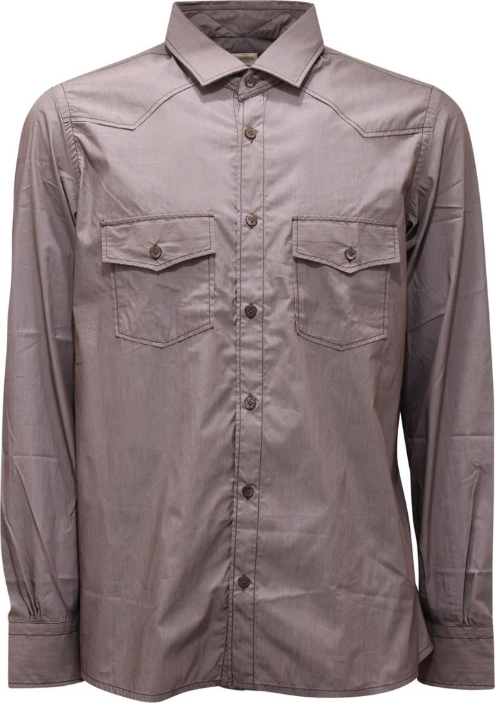 9728AQ camicia uomo MAZZARELLI man shirt grey