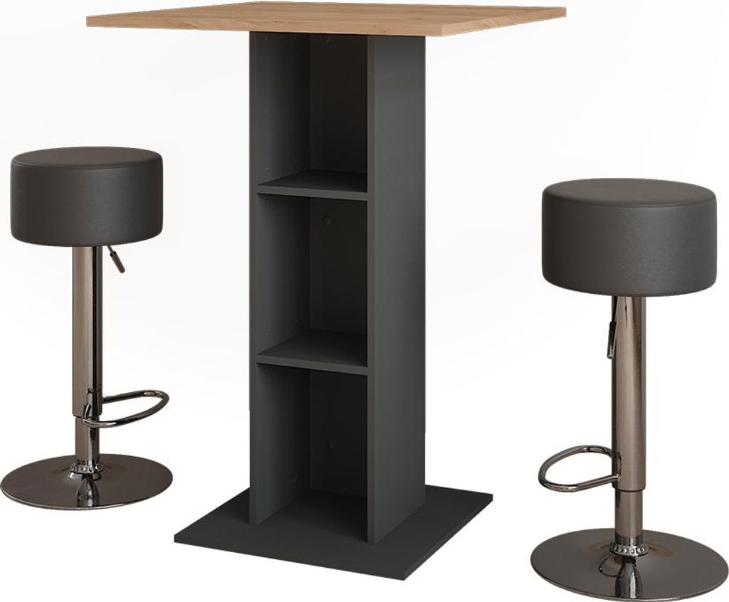 Tavolo bar alto Vicco Repose Rovere dorato/antracite 75 x Immagine del prodotto 