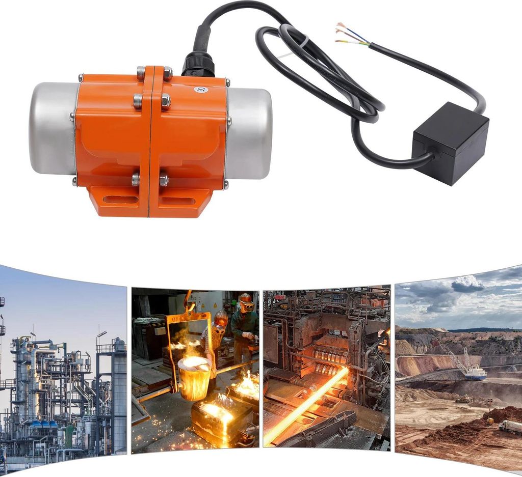 Industrieller Vibrationsmotor - HY-0.28 - Einphasig 50 W - Spannung 220 V 50 Hz - Drehzahl 3000 U/min - Vibrationskraft 32 kg - Aluminiumlegierung ...