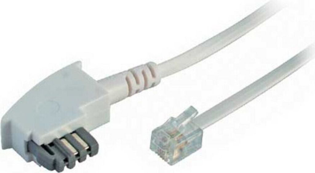 TAE N-Stecker / Western-Stecker 6/4 weiß 6m Produktbild 