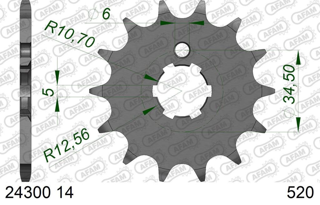 AFAM Standard Stahlritzel vorne 24300 - 520