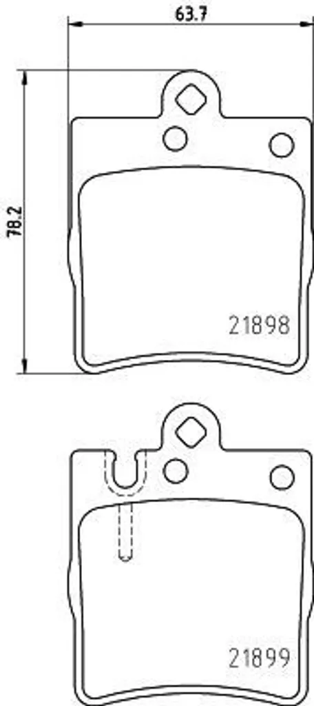 Jeu de plaquettes de frein à disque HELLA pour Mercedes Classe E W210