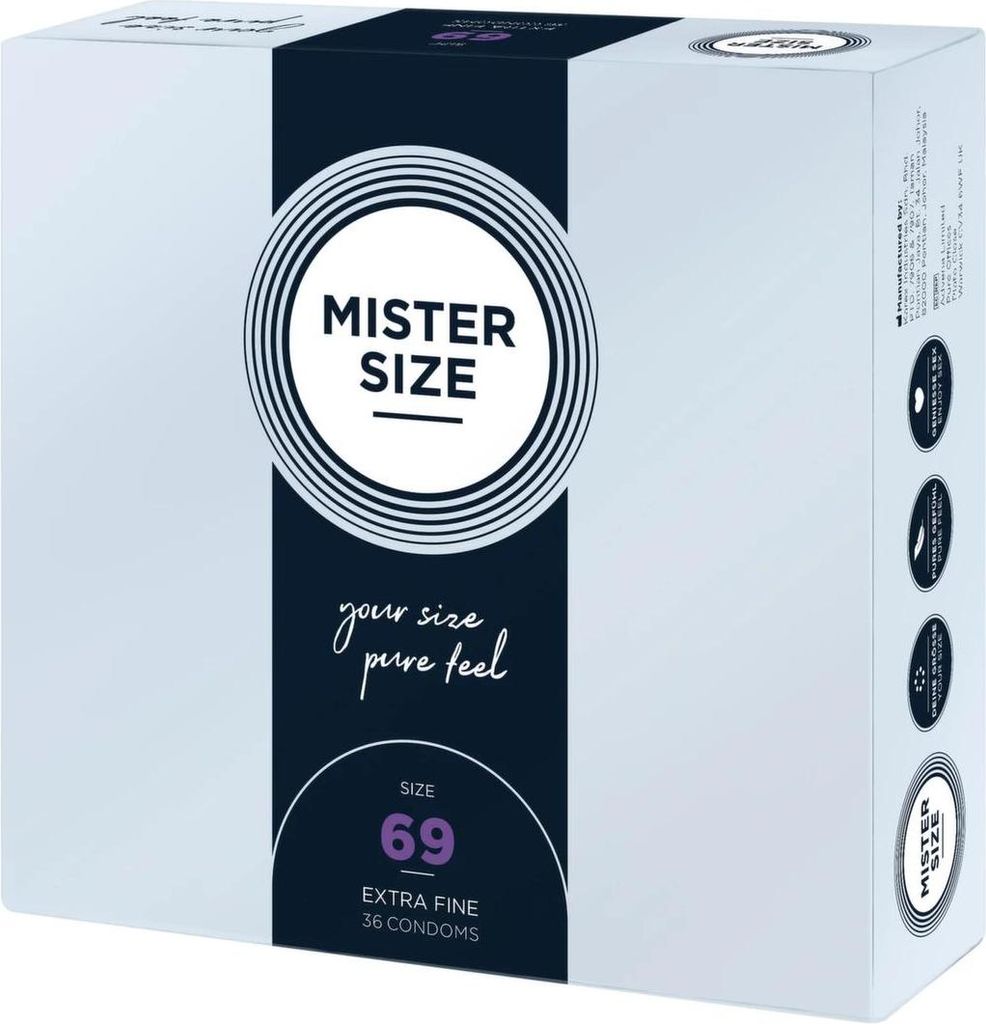 Mister Size, Prezerwatywy 69 mm, 36 sztuk Zdjęcie produktu 