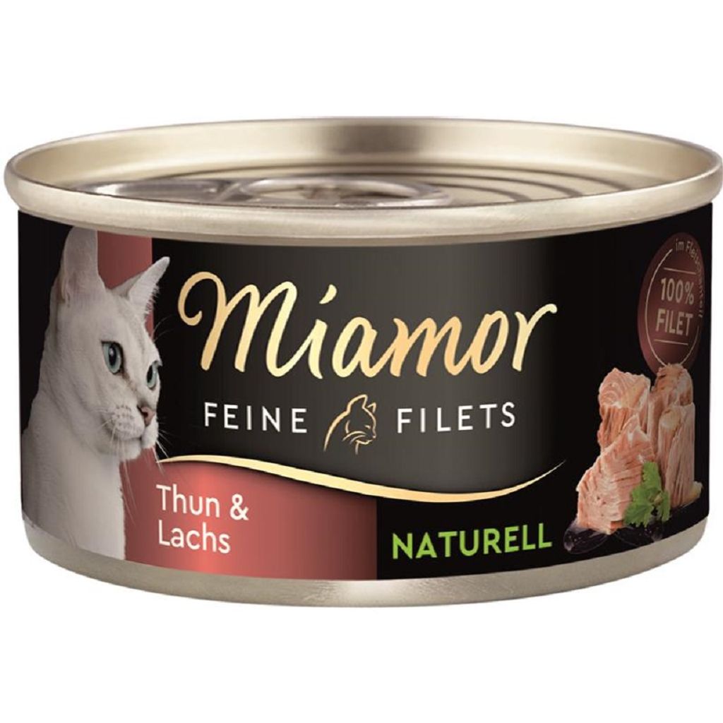 Miamor 80gx24 Feine Filets Naturell Thunfisch & Lachs
