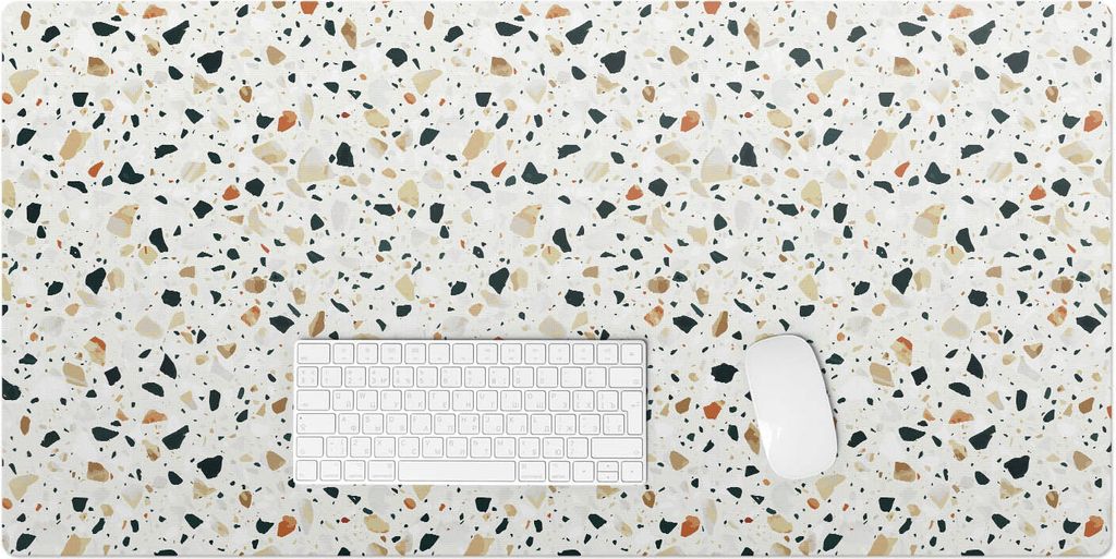 Klassisches Terrazzo-Muster – Schreibtischunterlage – Rutschfeste Tischunterlage – Schreibtischmatte für Büro & Zuhause – Schreibunterlag...