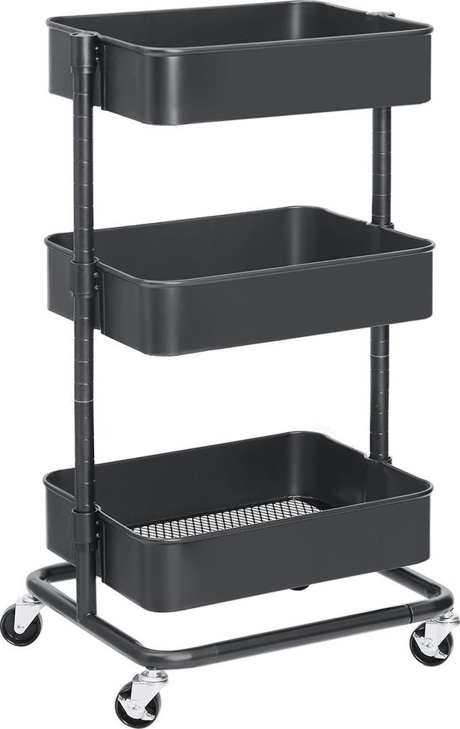 Trolley 3 Ebenen schwarz