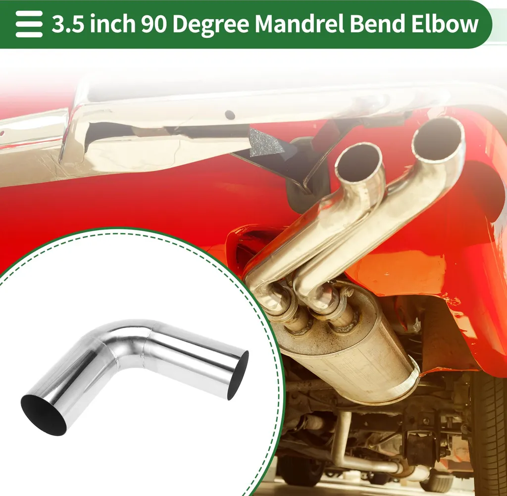 Tuyau Échappement à Souder 90° Inox 304 pour Personnalisation Véhicule DIY