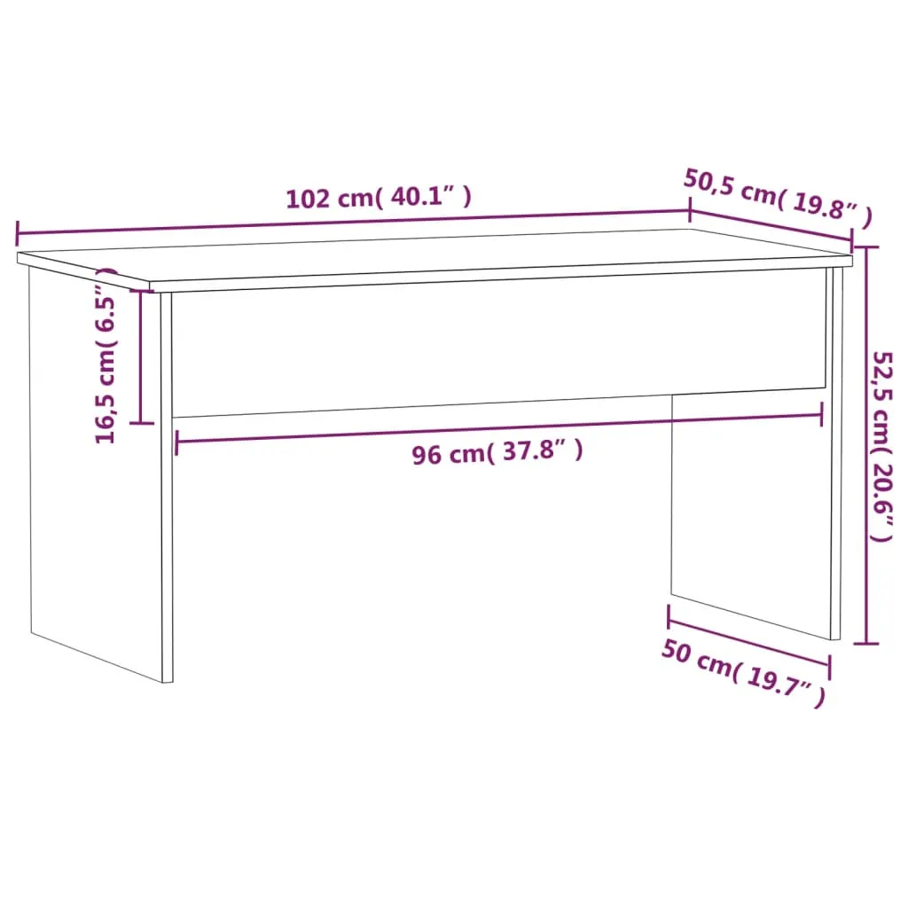 Table basse rectangulaire effet béton gris 102x50cm pour apéritif - 10