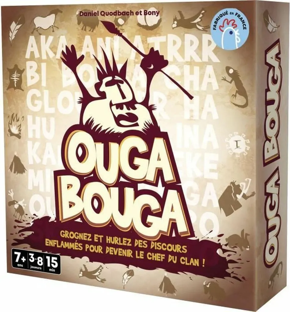 Ouga Bouga Jeu de Société pour l'Apéro - Jeu de Voyage Asmodee 12 cm