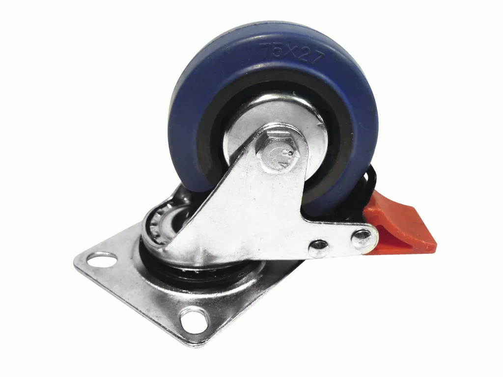 ROADINGER Lenkrolle 75mm roue bleue pivotante charge lourde 30003894