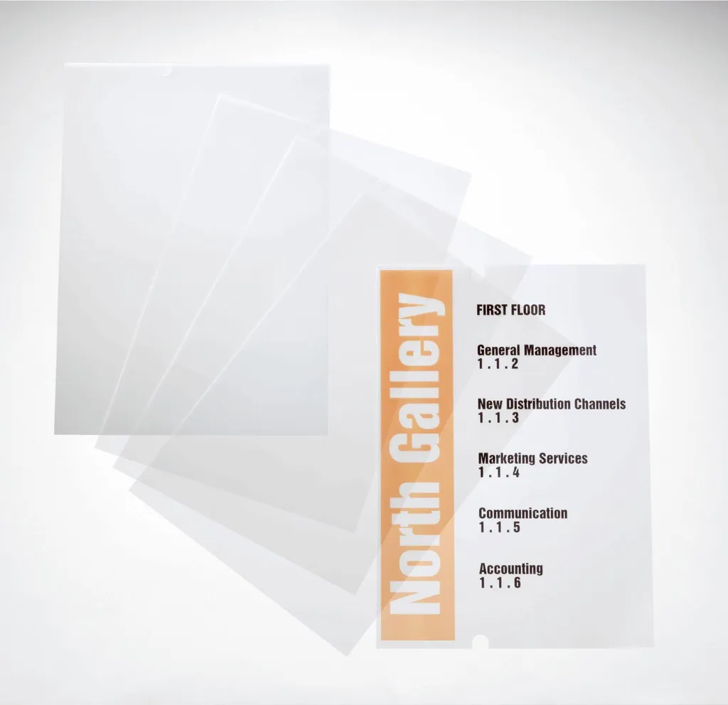DURABLE Planches d'insertion CRYSTAL SIGN A4 Transparent 10 pc 483519