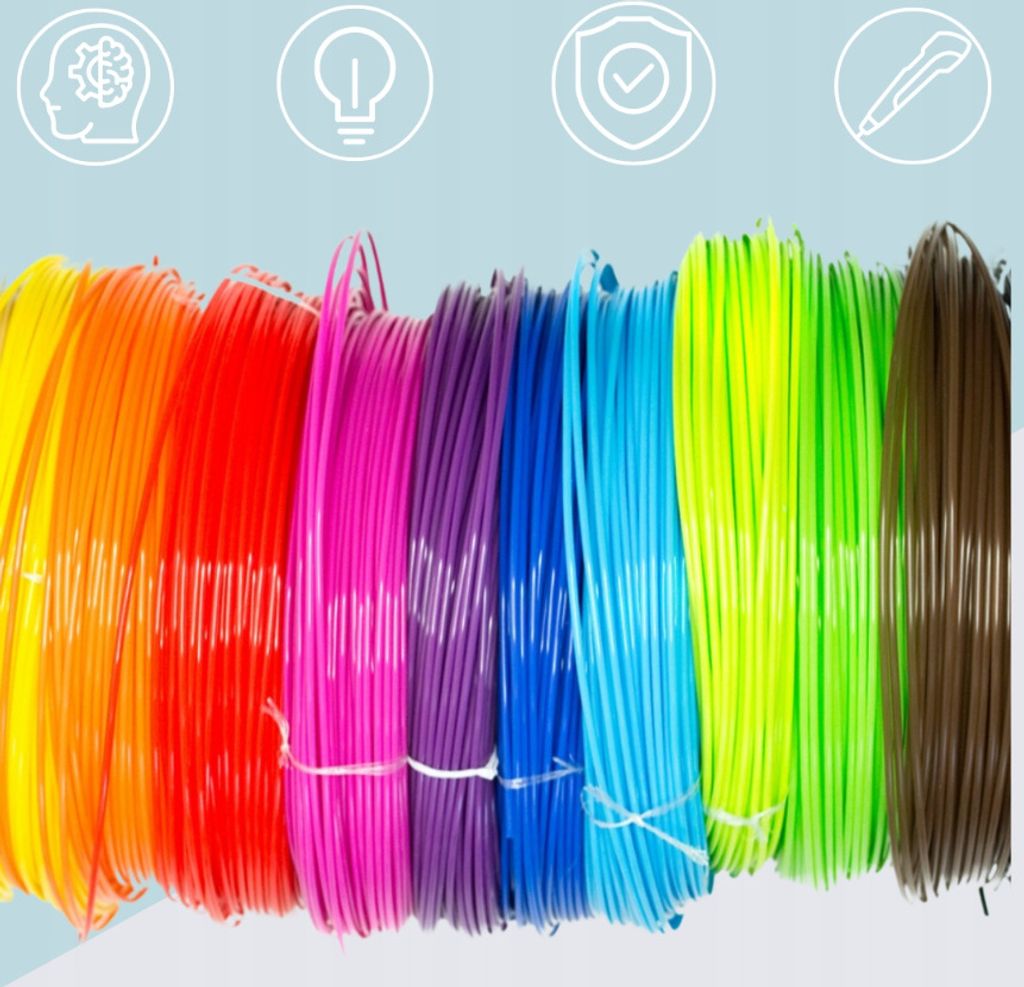 náplně do 3D pera 40 barev 200 metrů, 3D pero Filament PLA Obrázek produktu 3