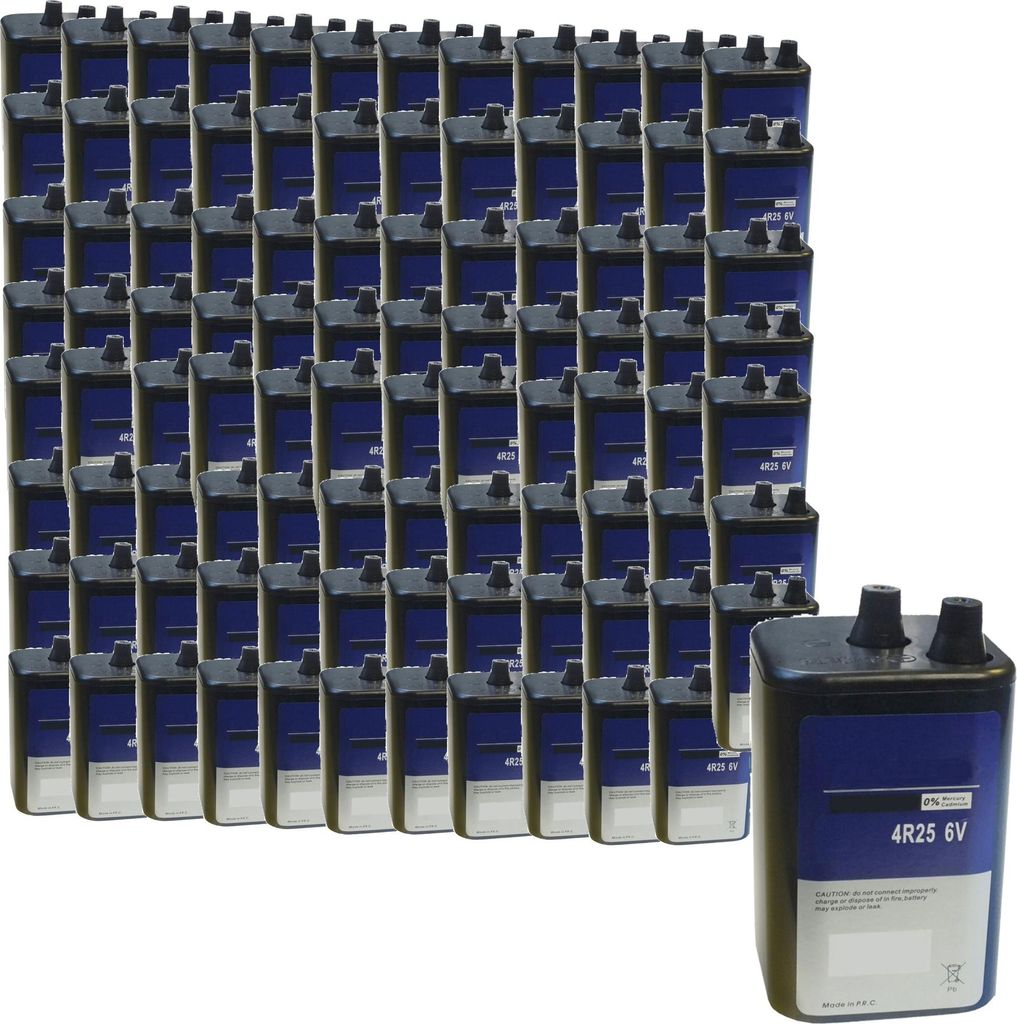Blockbatterie 96 x StückTrockenbatterie 6V 7Ah 4R25 Campingbatterie Baustellenbatterie Baustellenleuchte Baustellenlampe Blinklampe Blinkleuchte