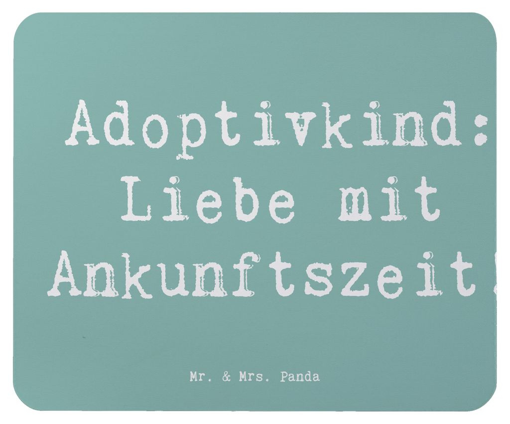 Mr. & Mrs. Panda Mouse Pad Spruch Adoptivkind Liebe - Meeresbrise - Geschenk, liebevolle Bindung, Weihnachten, Familie, Handgefertigte Produkte, Mo...