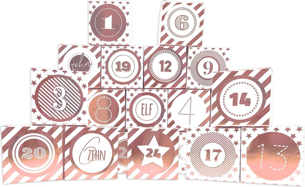 DIY Adventskalender Vorfreude zum Befüllen,Faltschachteln Produktbild 