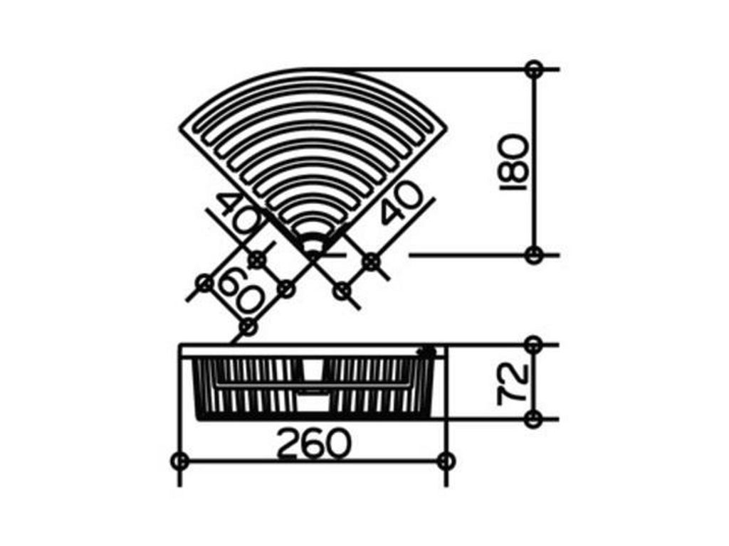 Keuco 24944 010100 Portasapone Angolare Da Doccia: Cesto In Cromo, Design Moderno E Di Qualità - 3