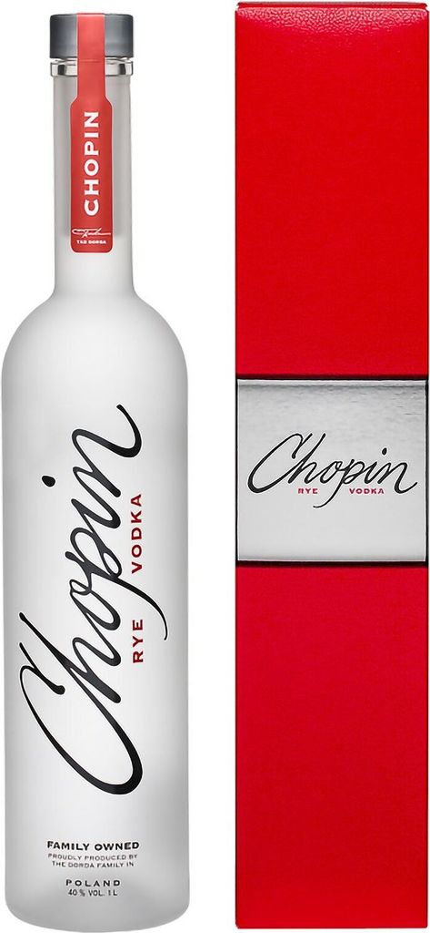 Wodka Chopin Rye 1000 ml w kartonie | Vodka |1000 ml | 40% Alkohol | Destylarnia Chopin | Geschenkidee | 18+