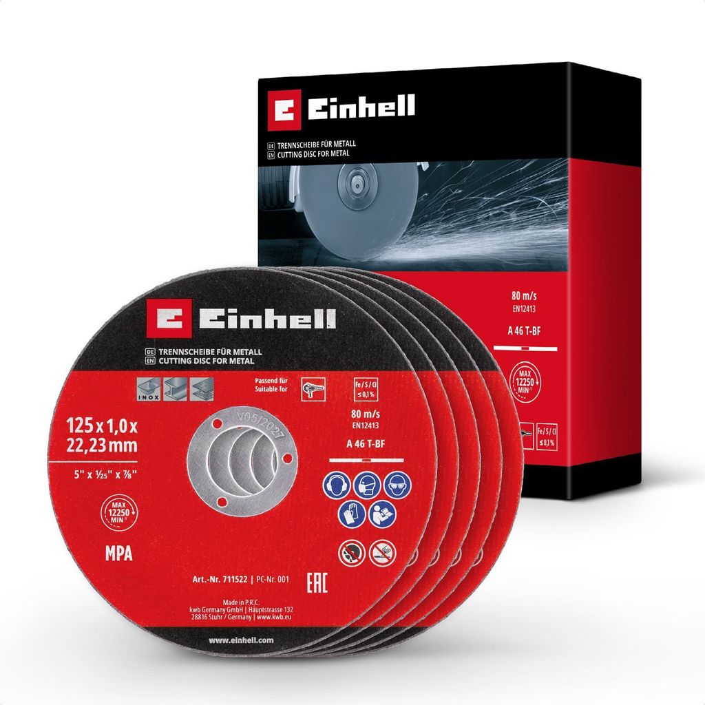 Original Einhell 5-tlg. Dünntrennscheiben-Set für Metall, Ø Produktbild 