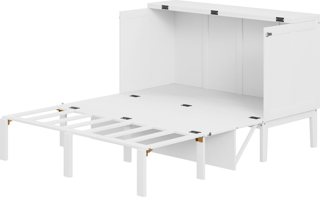 Merax šatníková posteľ 140x200 cm s lamelovým roštom, Obrázok produktu 11