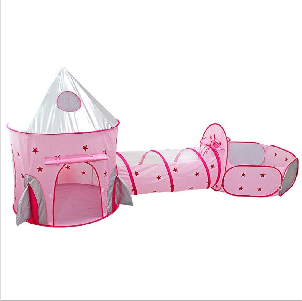 Tasche Bällebad Spielzelt Babyzelt Prinzessin Tent Kinderzelt Pink 100 Bälle 