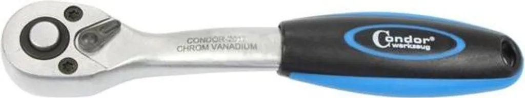 Cliquet coudé 72 dents 3/8 Condor 205mm avec levier de commutation pro