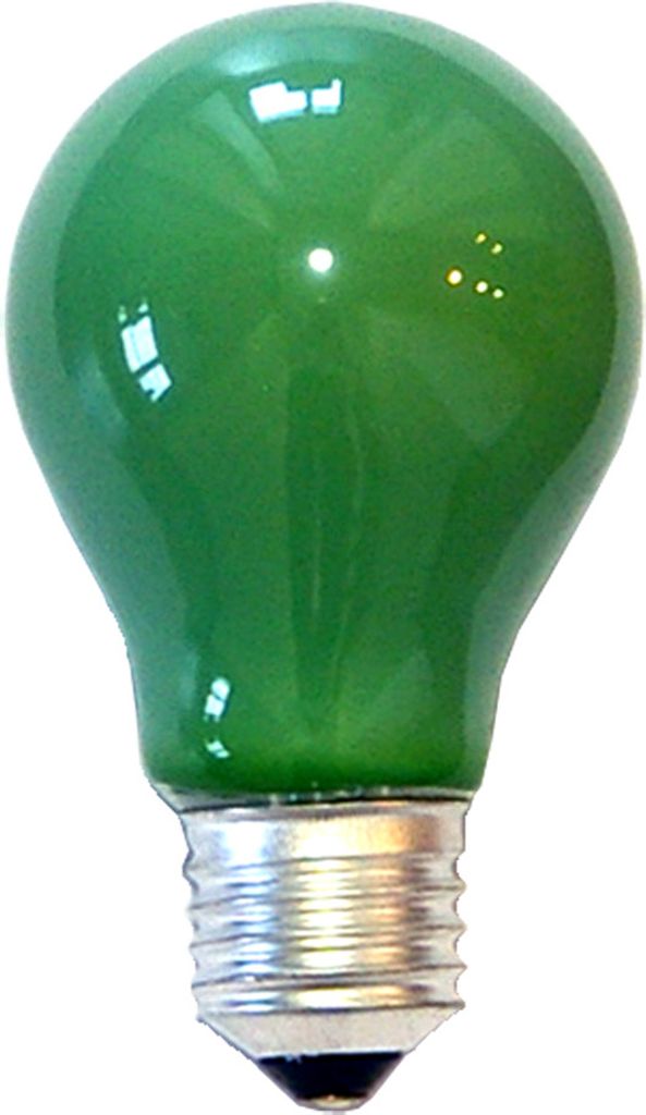 Ampoule 15 W E27 verte Ampoule à incandescence 15 watts Image du produit 