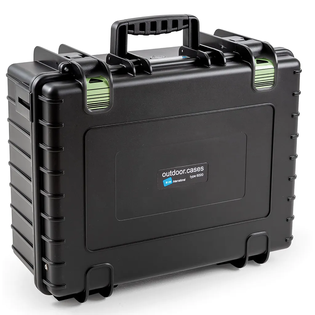 Mallette de transport rigide B&W Type 6000 étanche IP67 coloris noir