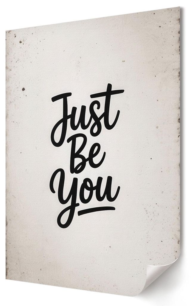 Sei einfach du selbst- Kunstdruck A3 (29x42 cm) - Minimalistisch, Modern, Popkultur- Wandbild für Wohnzimmer Schlafzimmer & Flur, Modernes Poster ...
