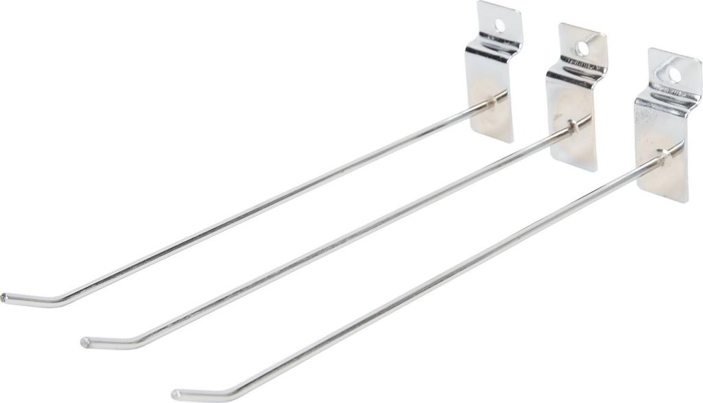 50 Stück Schlitzwandhaken, 20 cm, 3,3 mm, Aluminiumlegierung, für die Wandmontage zu Hause und in Einkaufszentren
