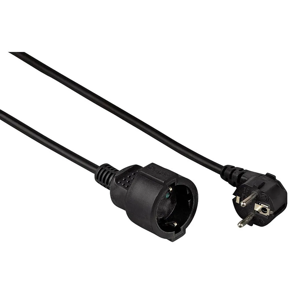 Câble prolongateur secteur 10 mètres Hama noir - Idéal branchements TV
