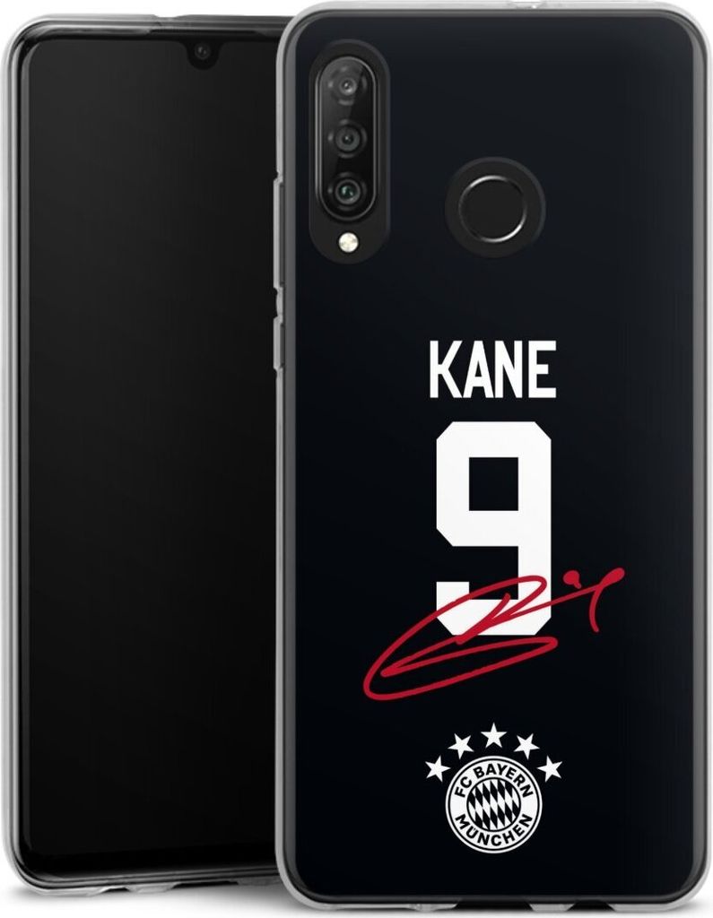 DeinDesign Handyhülle für Huawei P30 Lite Silikon Hülle Case Smartphone Schutzhülle FC Bayern München Trikot Harry Kane