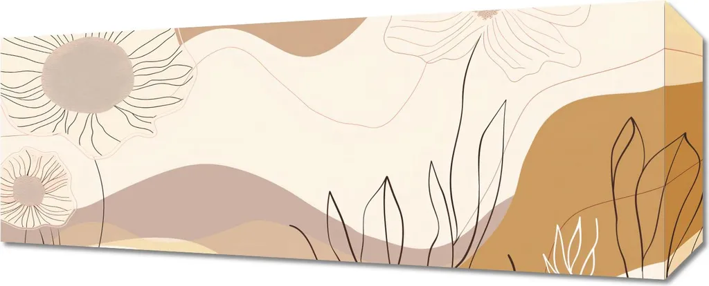 Cadre déco Virtuosité florale 50 x 20 cm pour habiller un couloir étroit