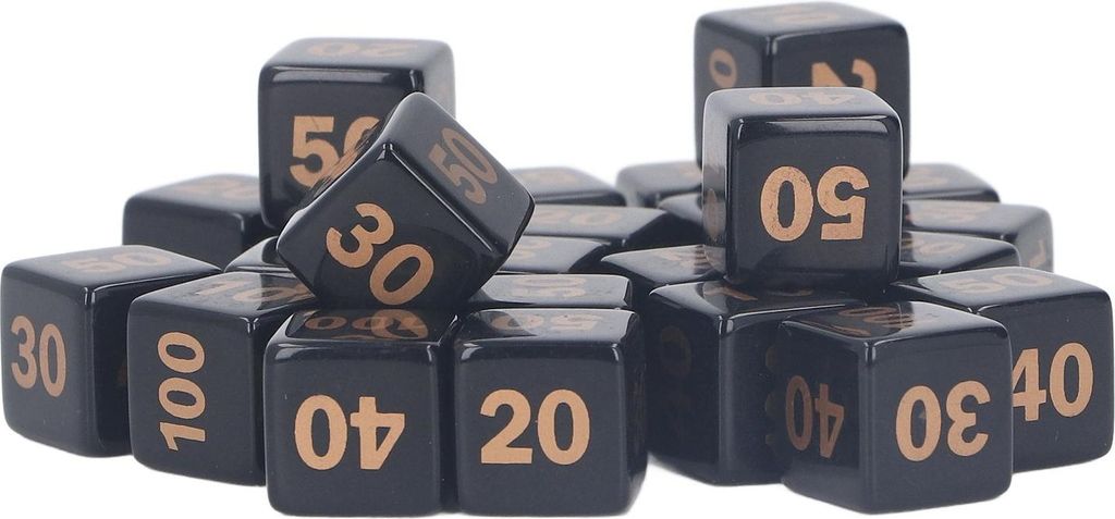 24 Stück D6 polyedrische Würfel, 14 mm, Acryl, wasserfest, ausgewogenes Spiel für Tischspiele