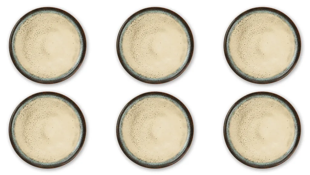 Excelsa Set di 6 piatti da portata Zeus in ceramica 33X1,5 cm colorati